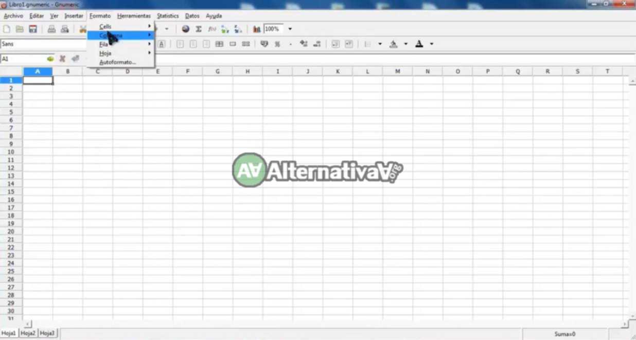 Gnumeric alternativa de Microsoft Excel